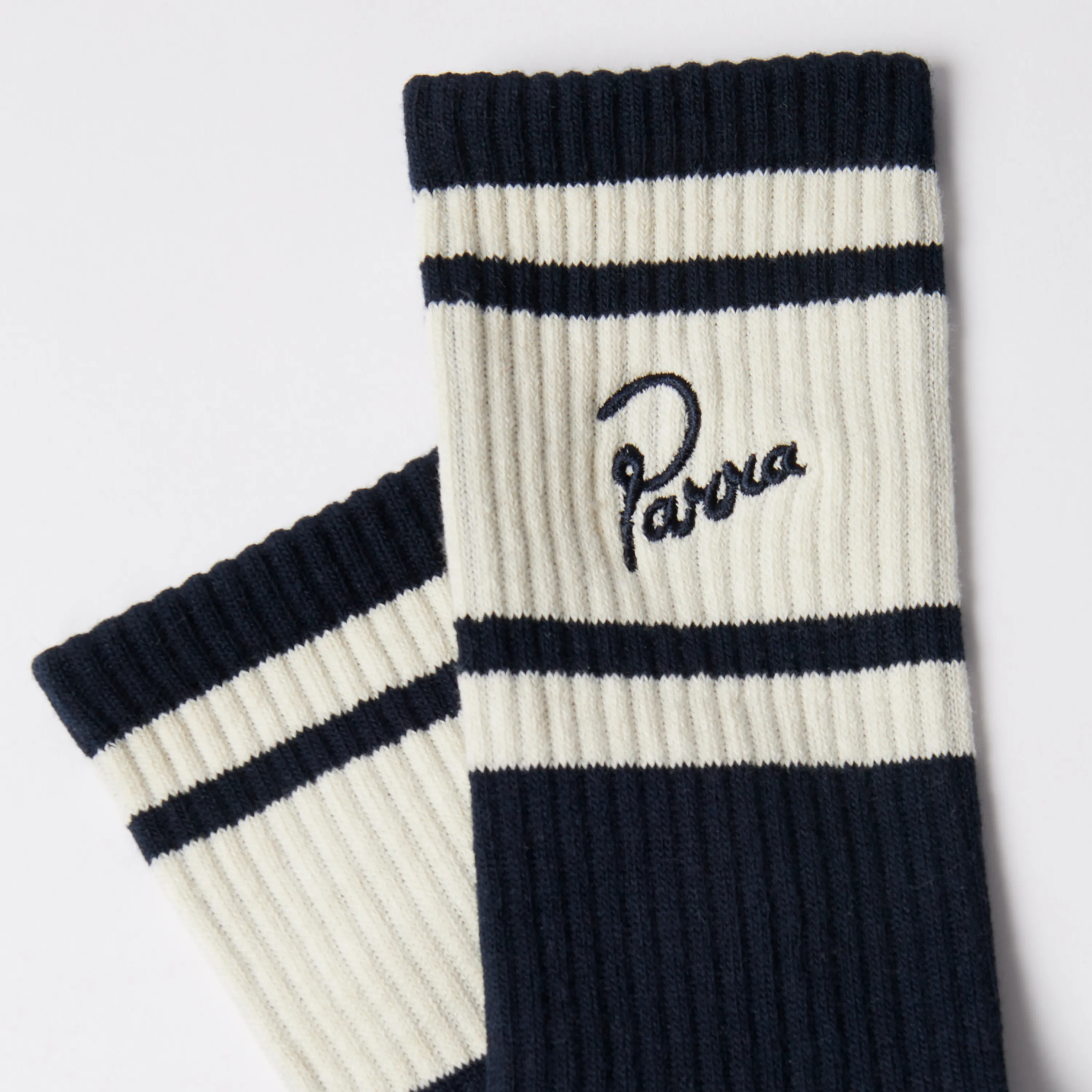 Parra - Signature Striped Crew Socks Navy Blue