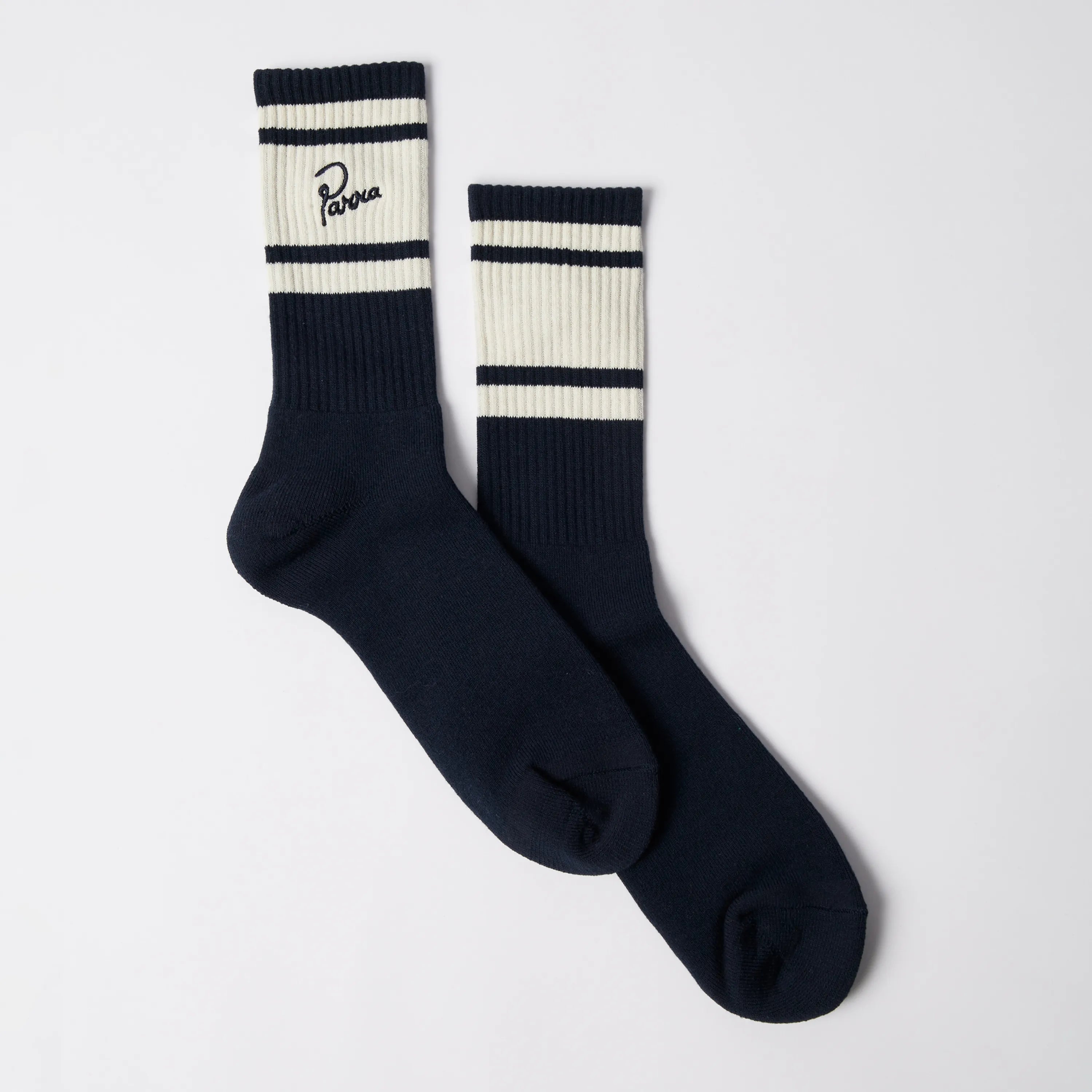 Parra - Signature Striped Crew Socks Navy Blue