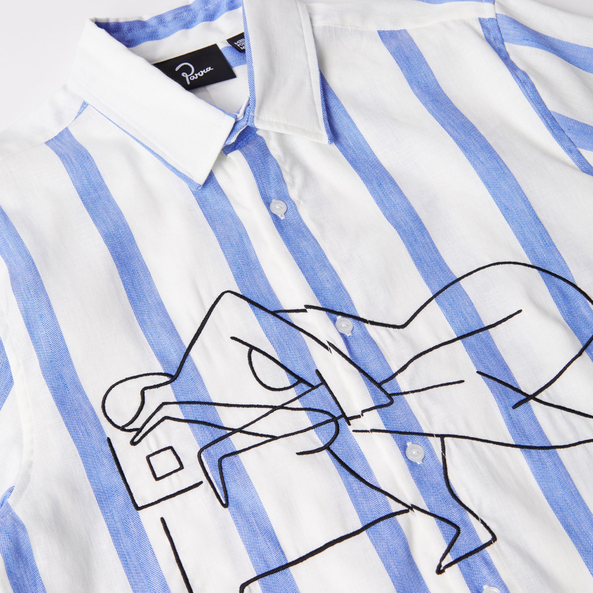 Parra - Sleep Now Short Sleeve Shirt - Blue
