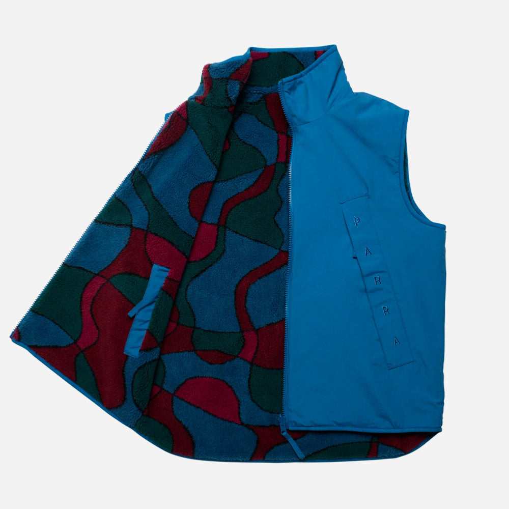 PARRA - TREES IN WIND REVERSIBLE VEST - Blue