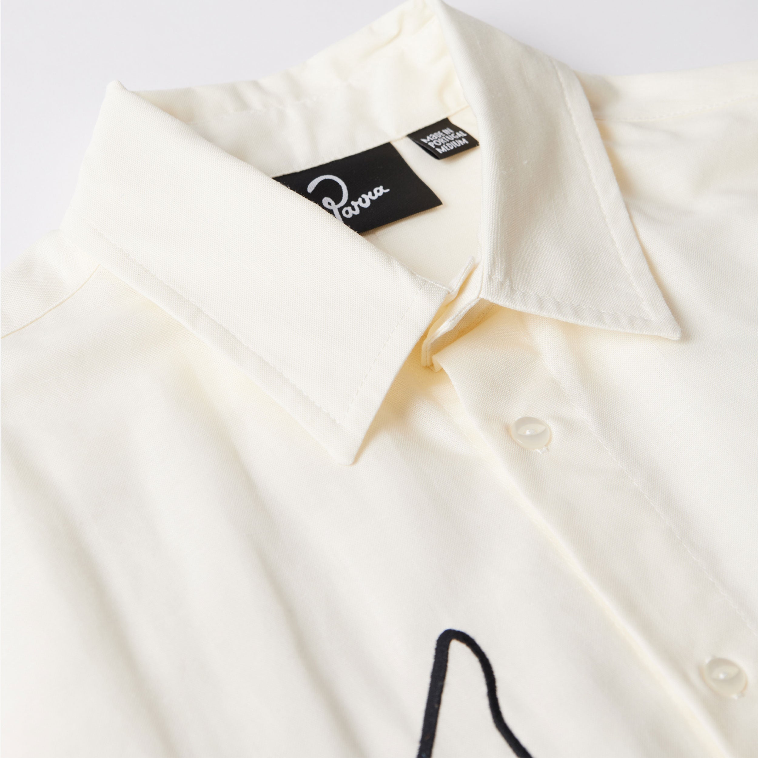 Parra - Vertical horse short sleeve shirt - Off White