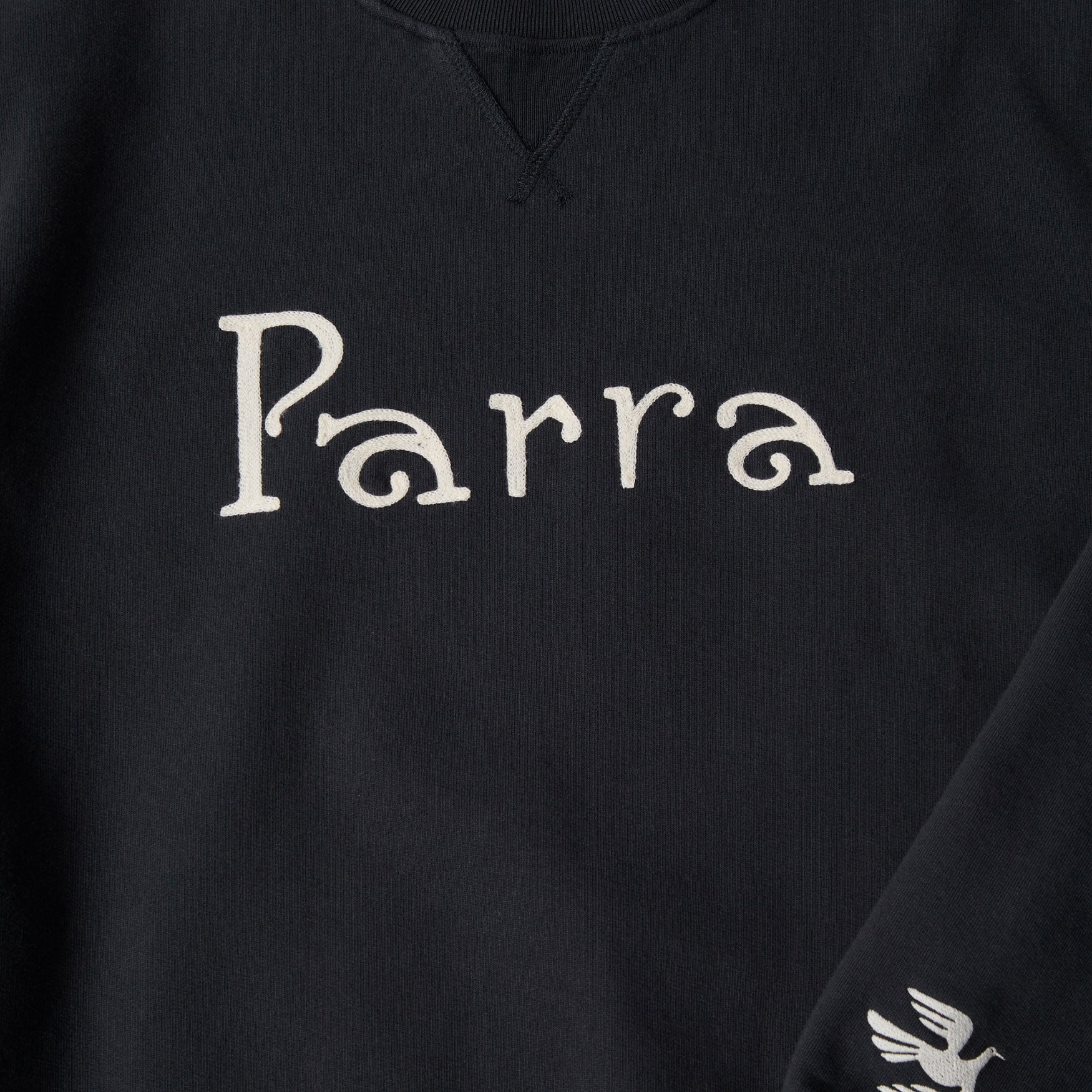 Parra - Weird Trad Logo Crew Neck Sweatshirt - Dark Navy