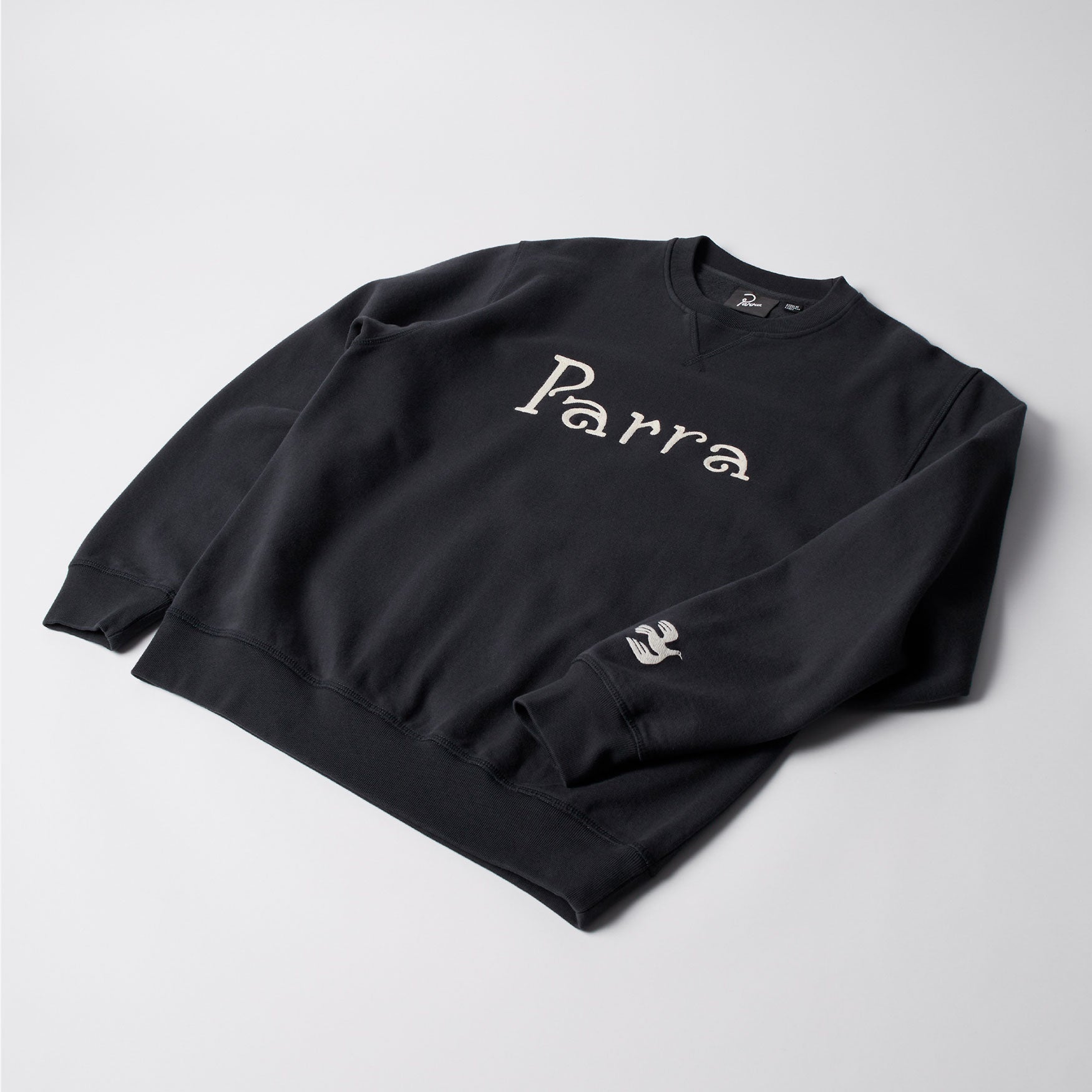 Parra - Weird Trad Logo Crew Neck Sweatshirt - Dark Navy