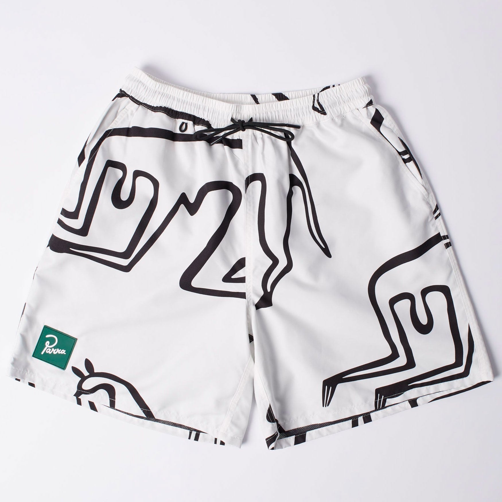 Parra - Yoga Walks Swim Shorts - White