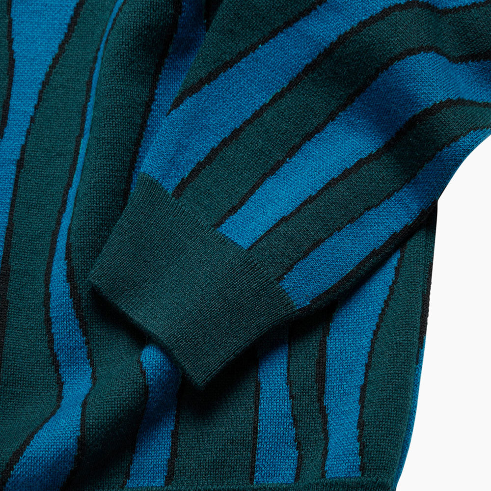 PARRA - AQUA WEED WAVES KNITTED POLO SHIRT -  Multi