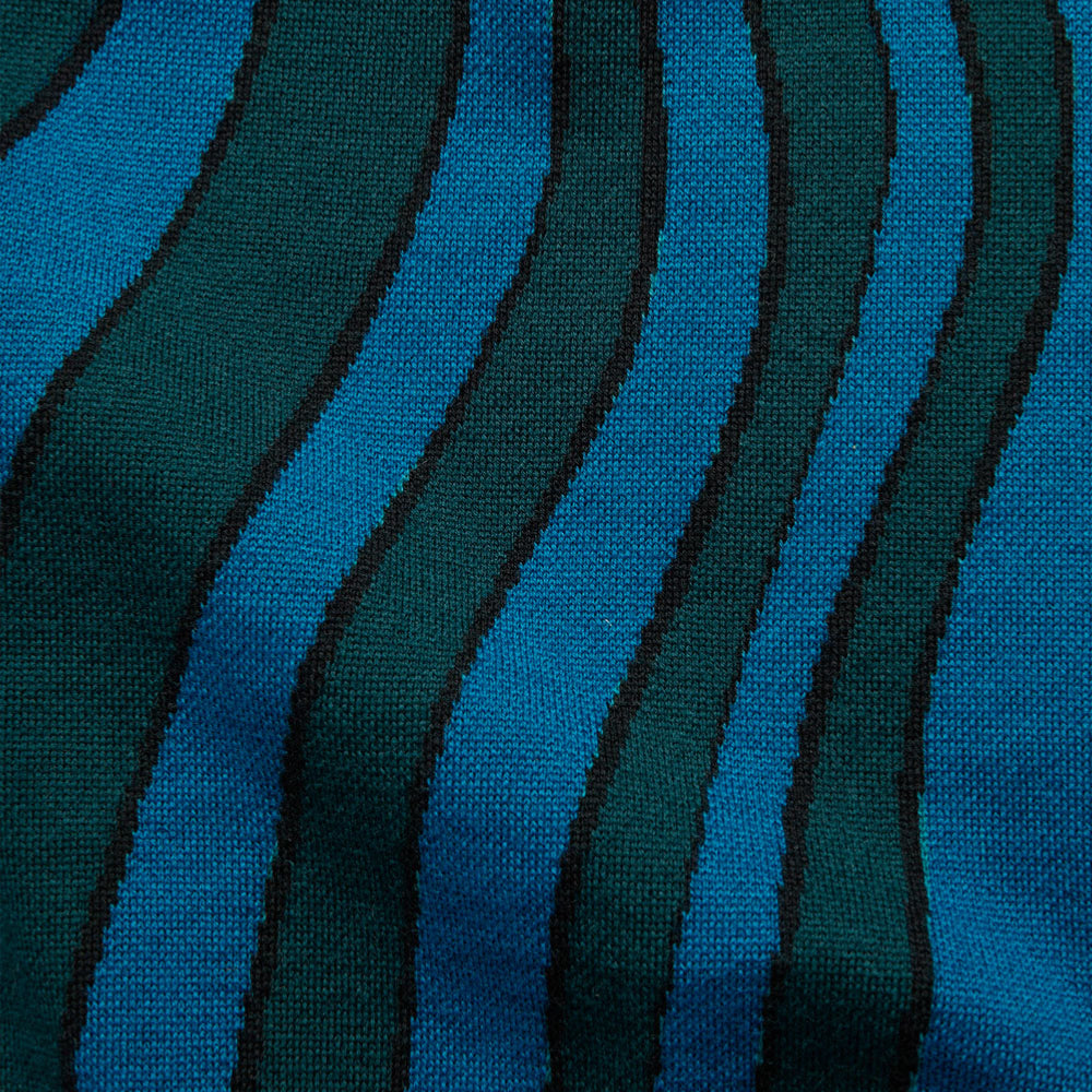 PARRA - AQUA WEED WAVES KNITTED POLO SHIRT -  Multi