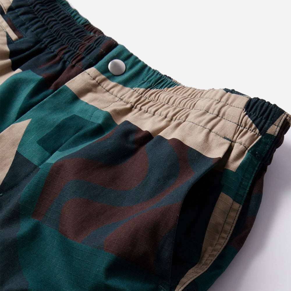 PARRA -  DISTORTED CAMO SHORTS -  Green