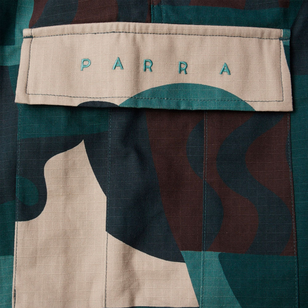 PARRA -  DISTORTED CAMO SHORTS -  Green