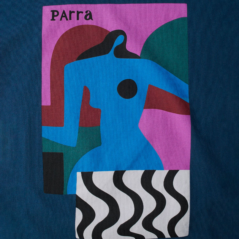 PARRA - DISTORTION TO THE FACE T-SHIRT - Navy Blue