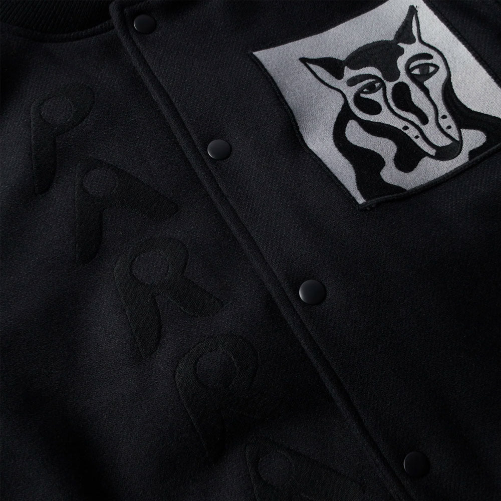 Parra - Dog Faced Varsity Jacket -Black