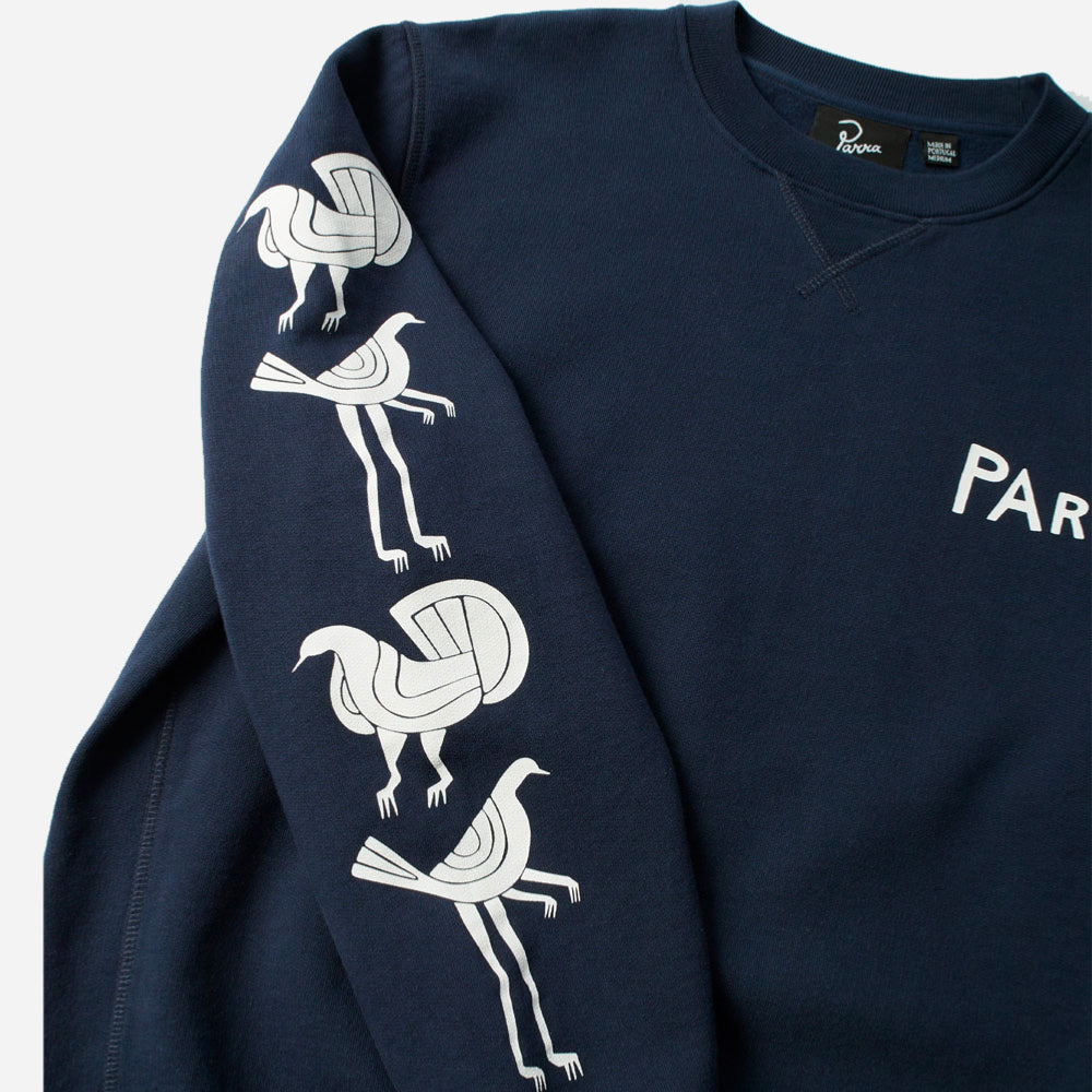 PARRA - FANCY PIGEON CREW NECK SWEATSHIRT - Midnight Blue