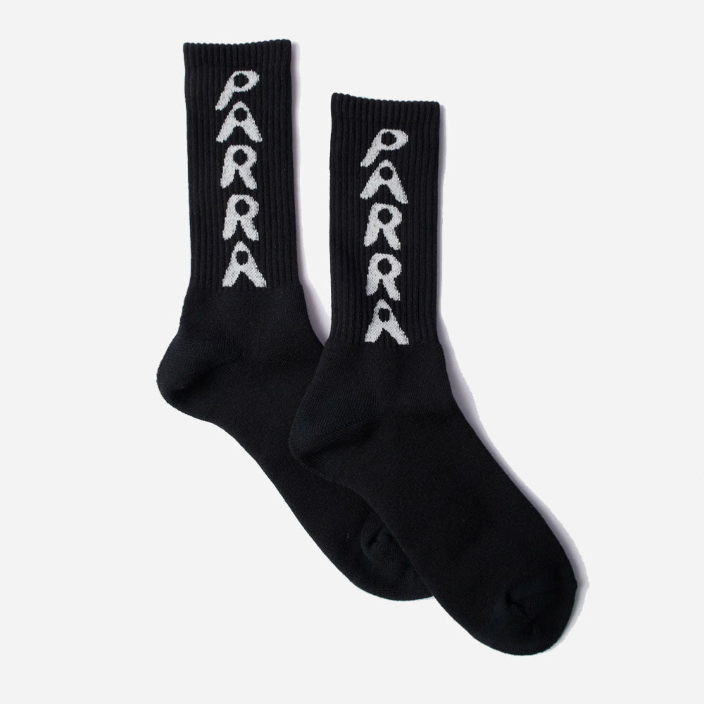 Parra - Hole Logo Crew Socks - Black