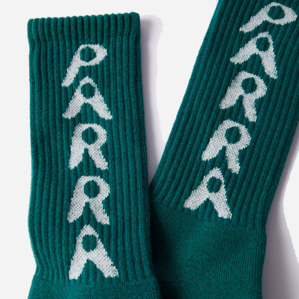 Parra - Hole Logo Crew Socks - Castleton Green