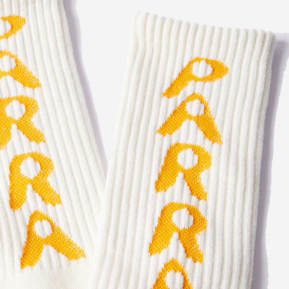 Parra - Hole Logo Crew Socks - White