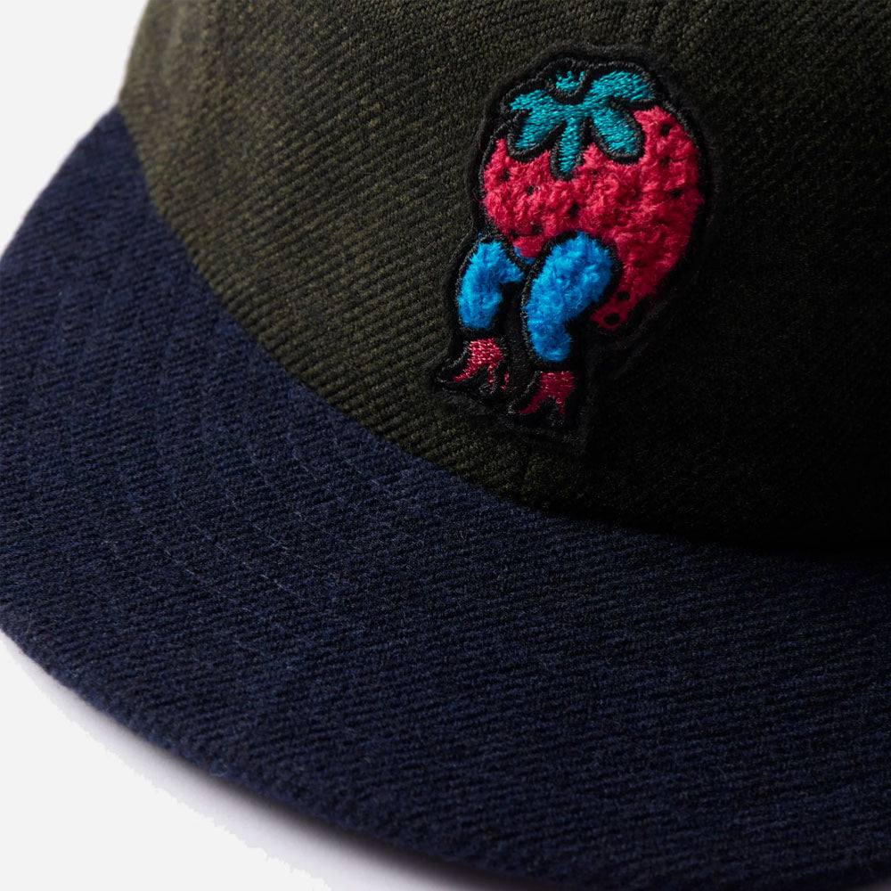 PARRA - STUPID STRAWBERRY 6 PANEL HAT - Hunter Green
