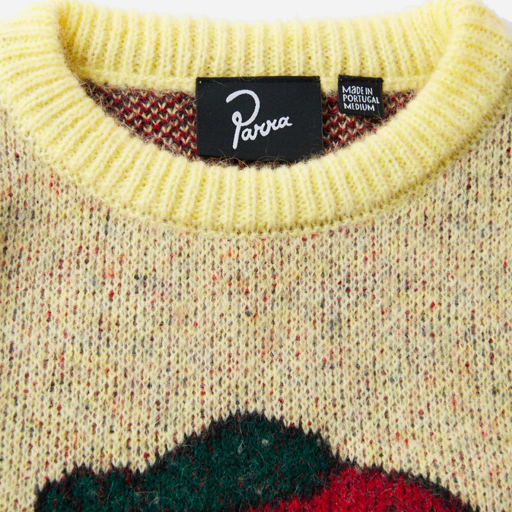 Parra - Stupid Strawberry Knitted Pullover - Yellow
