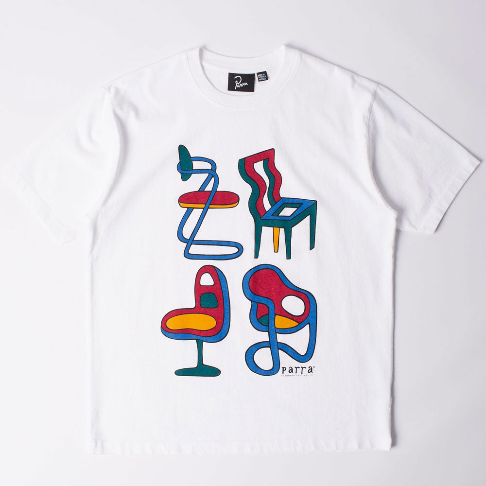 Parra - Unreasonable chairs t-shirt - White