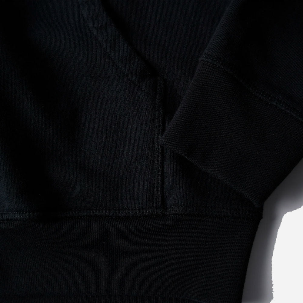 PARRA - ZIPPED PIGEON HOODED SWEATSHIRT - Black