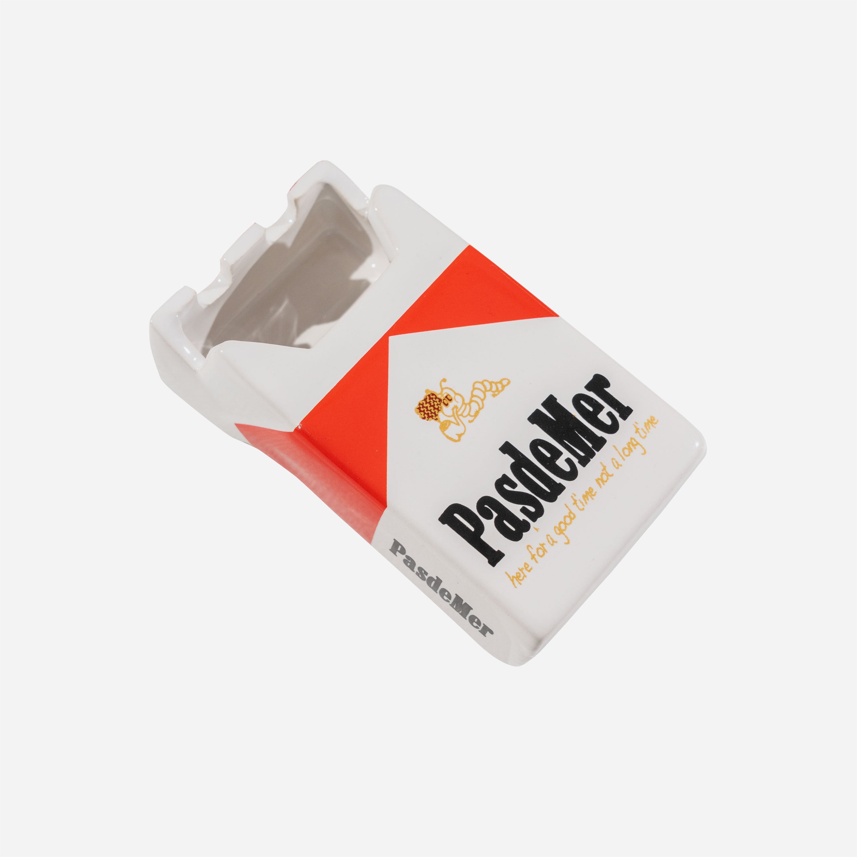 Pas De Mer - Not Long Time Ashtray - White / Red