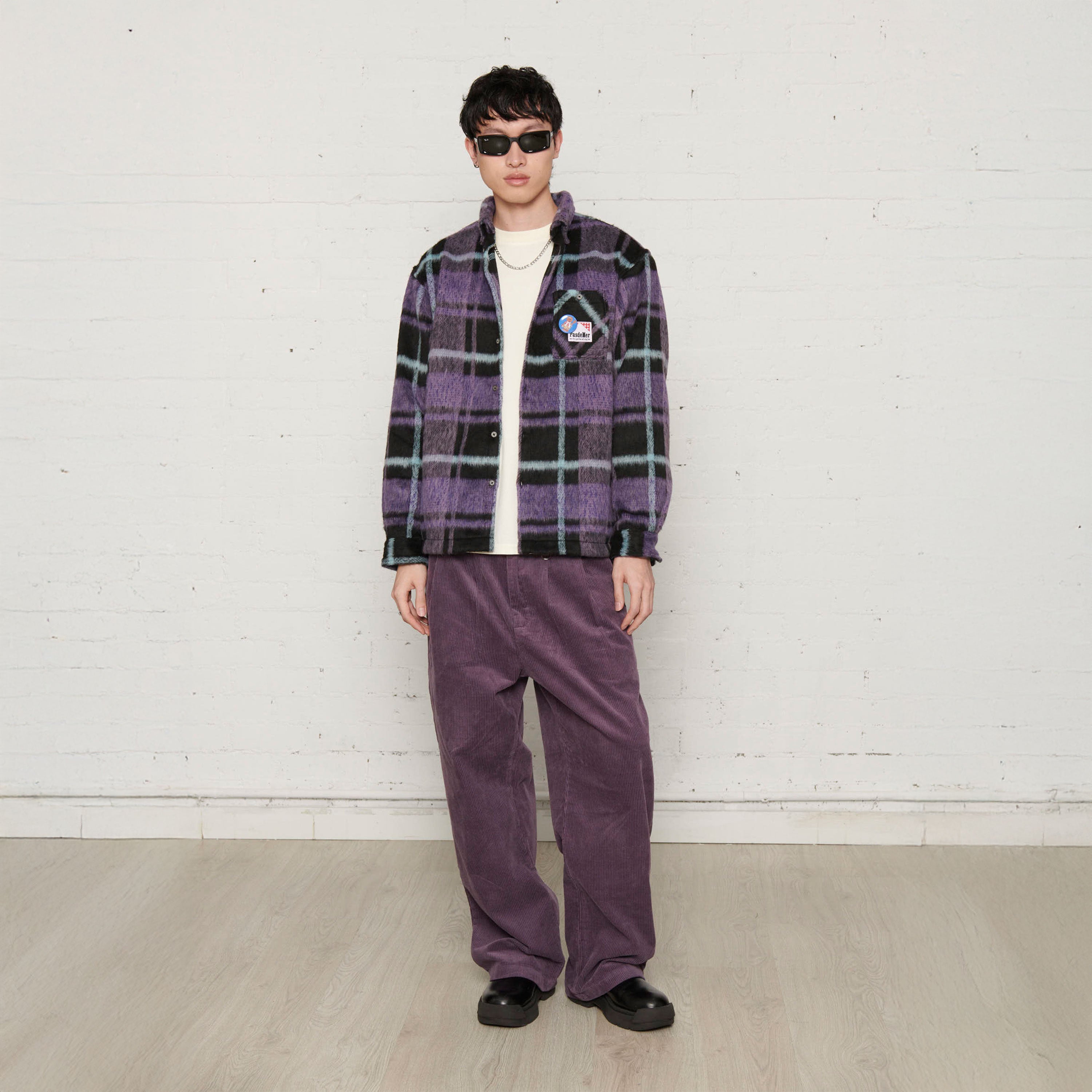Pas De Mer - Not Long Time Shirt - Purple / Black