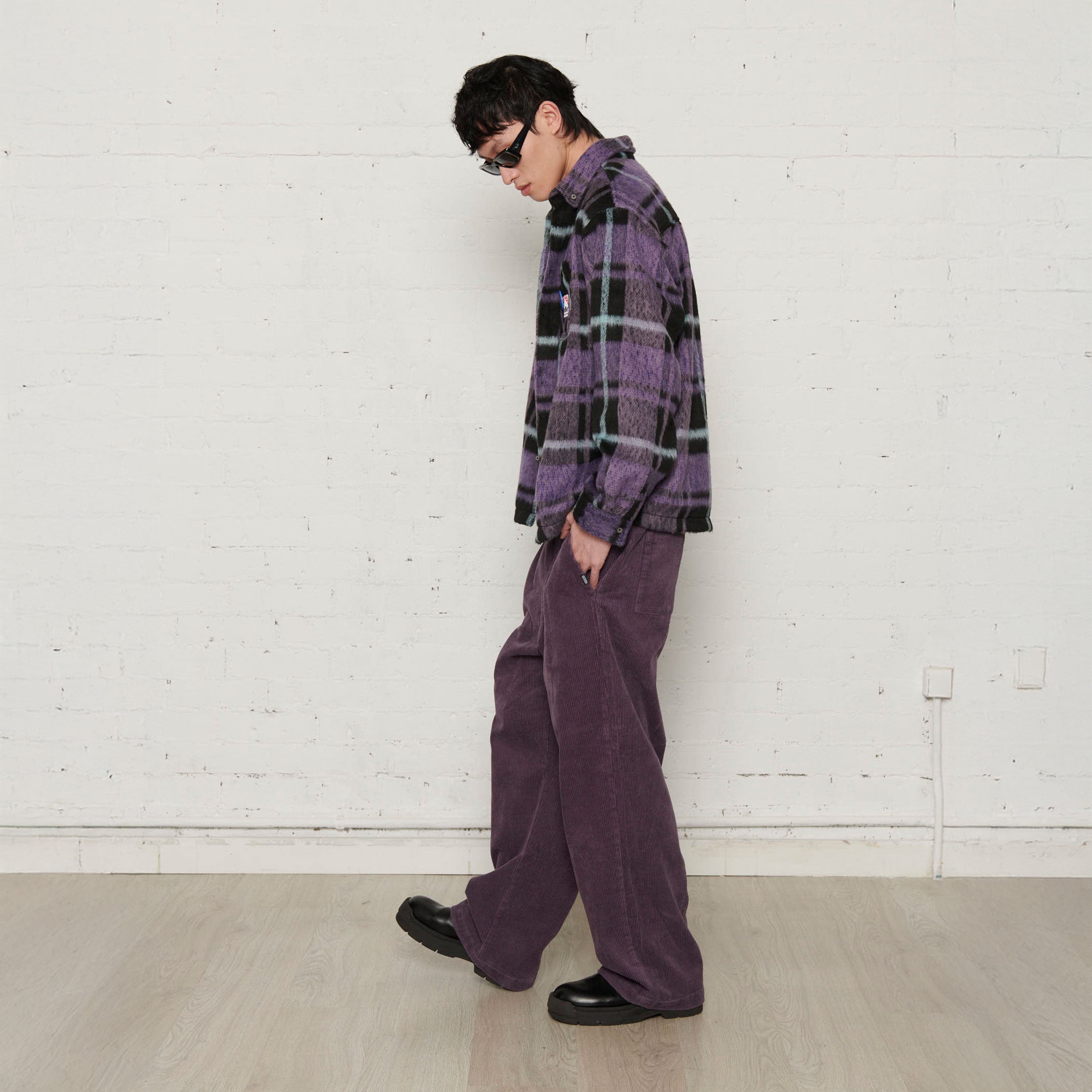 Pas De Mer - Not Long Time Shirt - Purple / Black