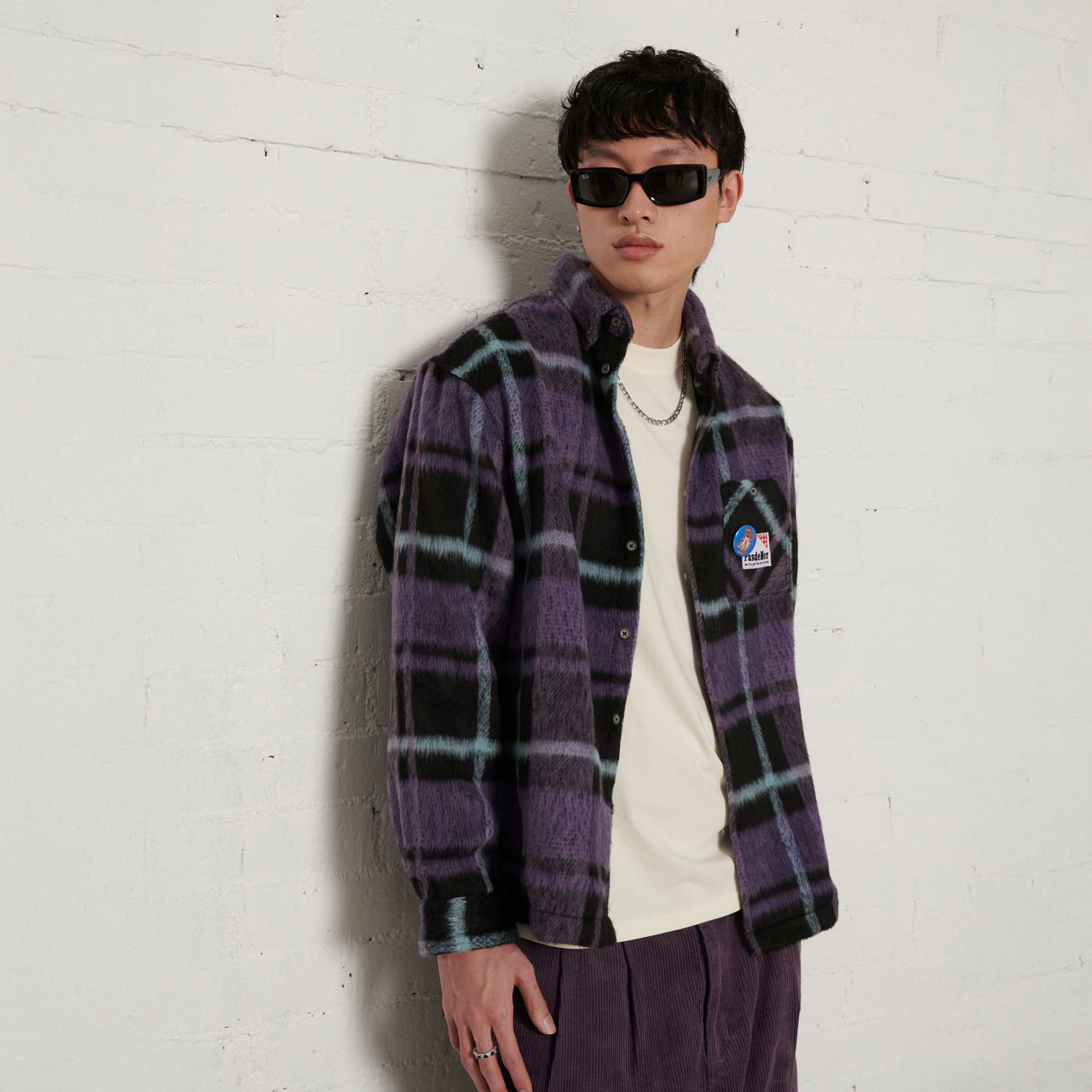 Pas De Mer - Not Long Time Shirt - Purple / Black