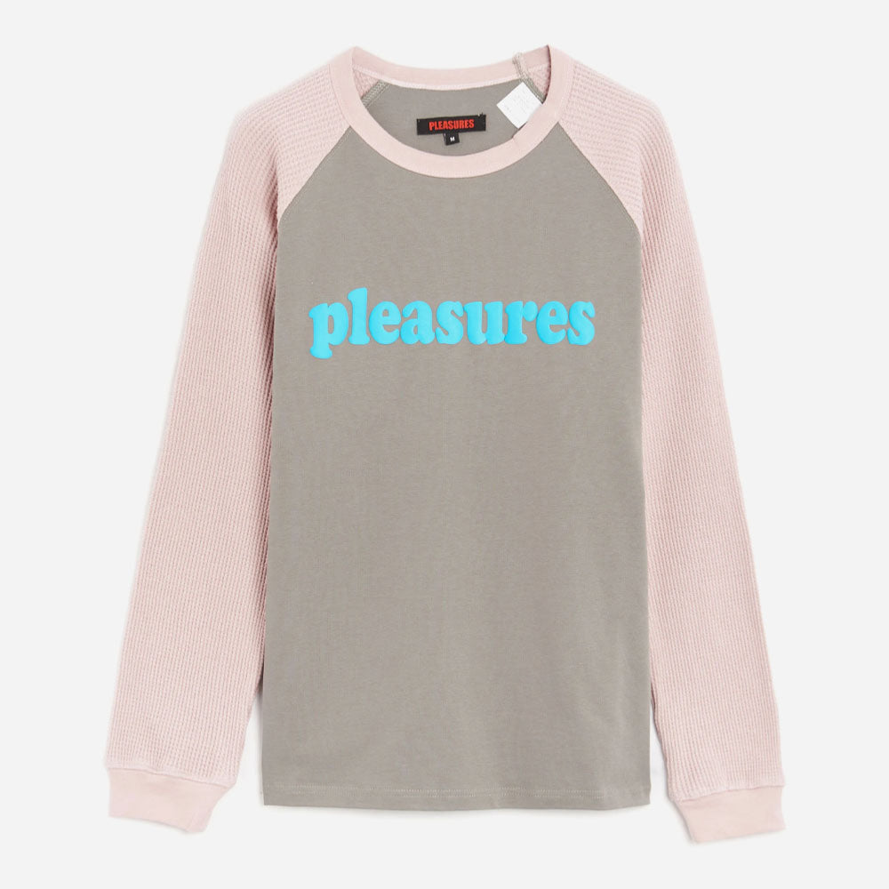 PLEASURES - INTERCOURSE RAGLAN LONG SLEEVE TEE - Grey