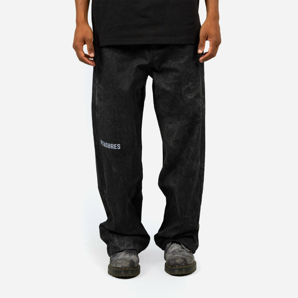 PLEASURES - FORMULA BAGGY DENIM - Black