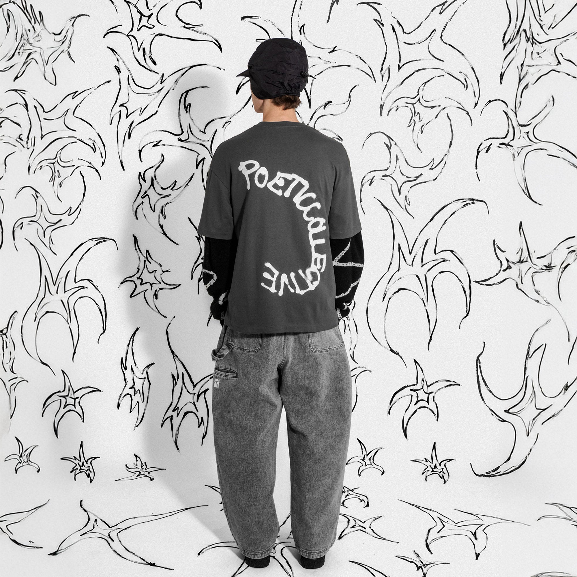 Poetic Collective - Spray T-shirt - Iron Grey