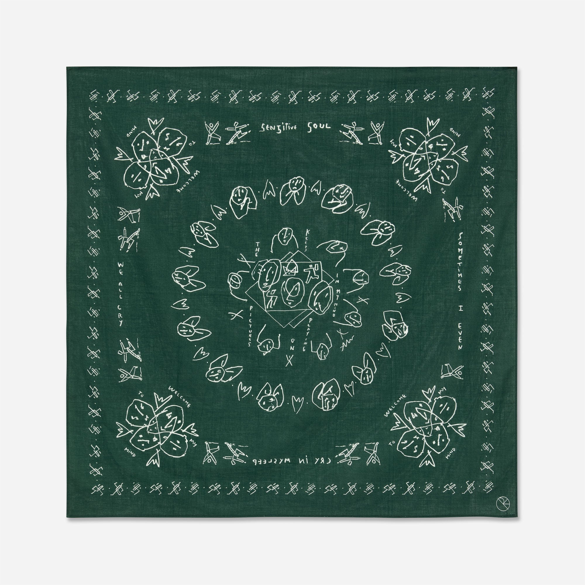 Polar - Welcome To My Mind Bandana - Dark Green