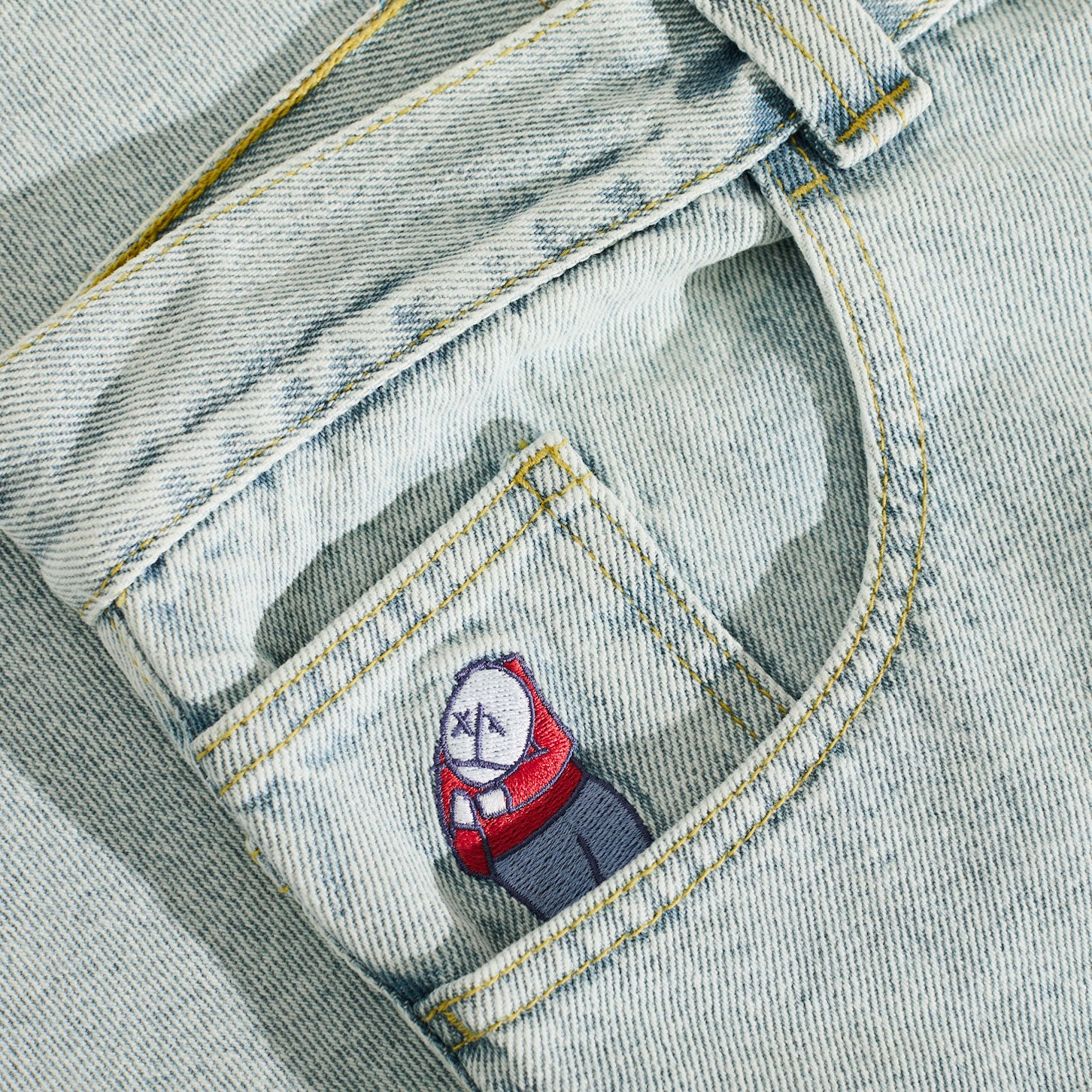 Polar Skate Co. - Big Boy Denim Pants OG Logo - Light Blue