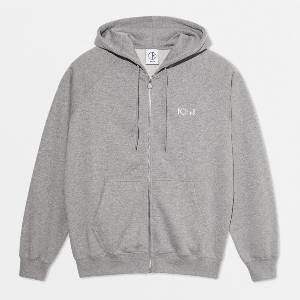 POLAR SKATE Co. - DEFAULT ZIP HOODIE  - HEATHER GREY