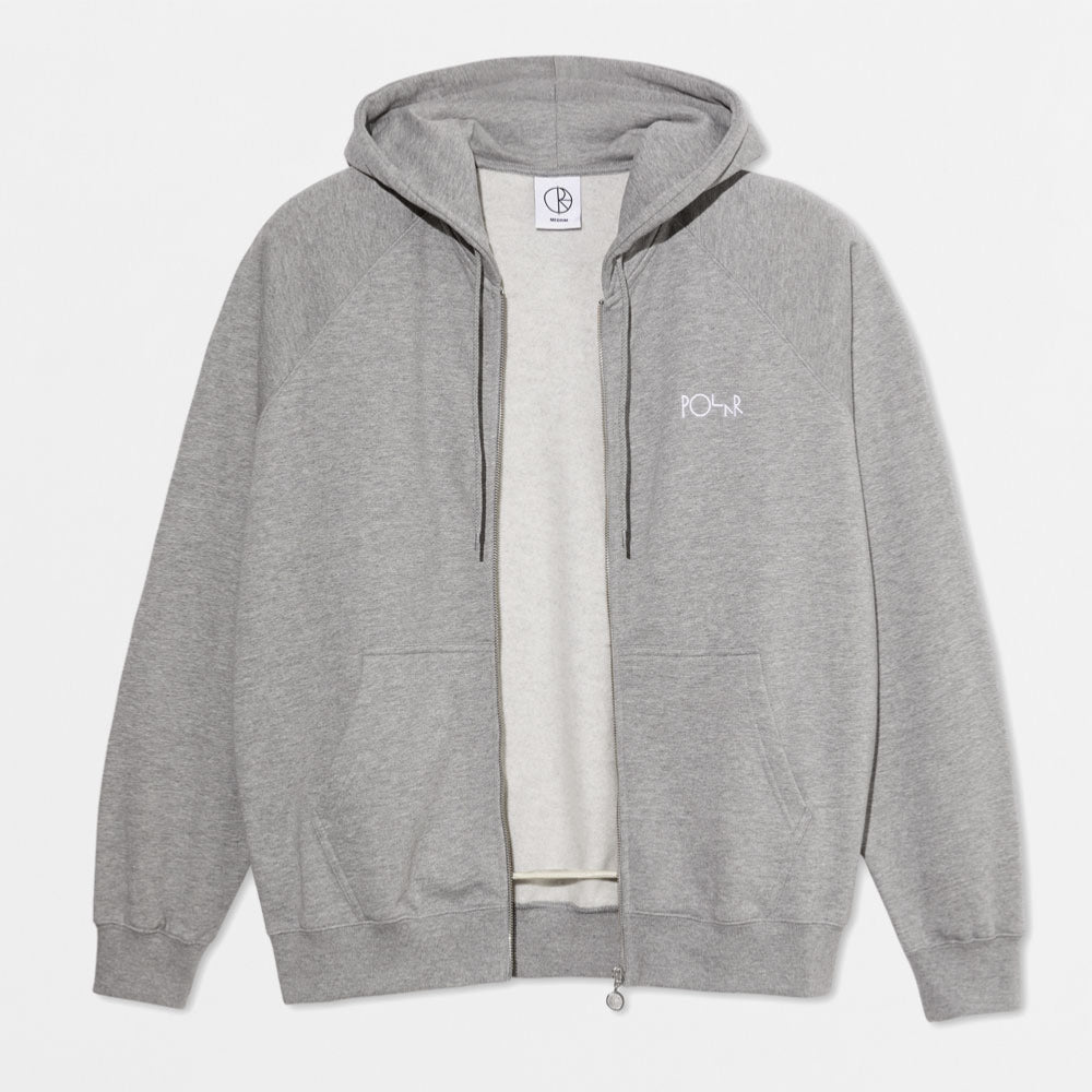 POLAR SKATE Co. - DEFAULT ZIP HOODIE  - HEATHER GREY