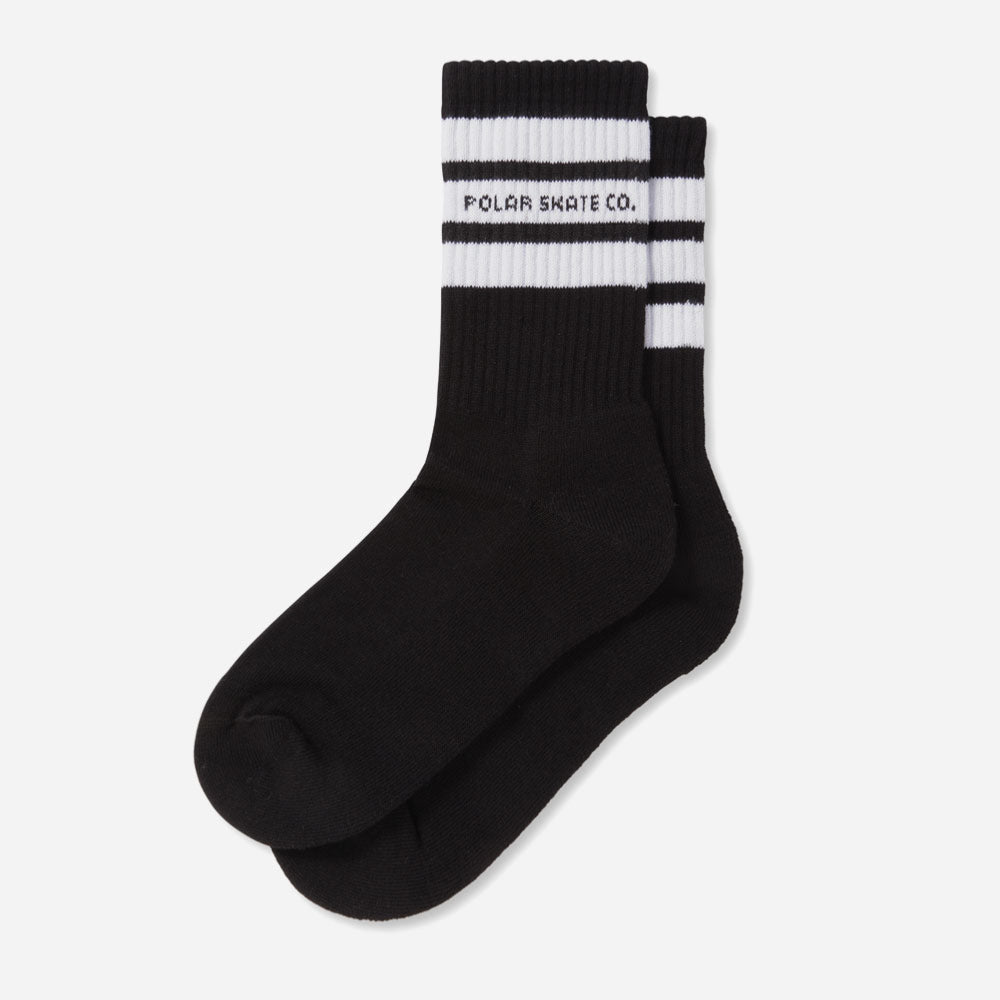 Polar - Fat Stripe Socks - Black