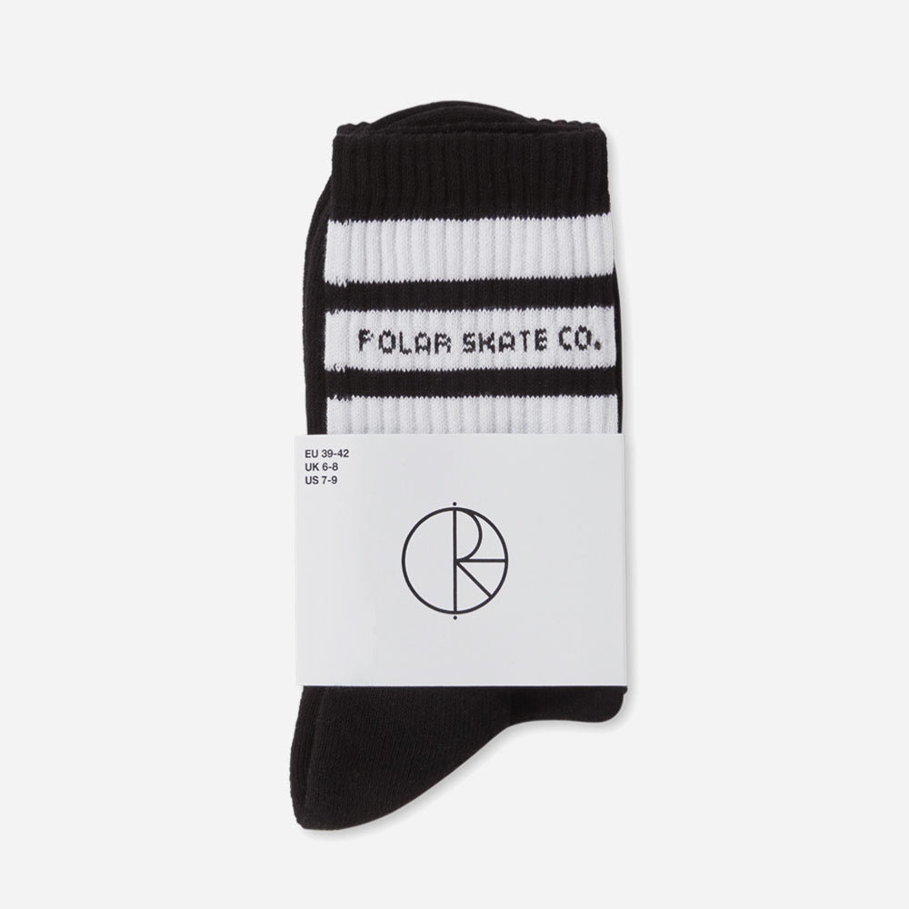 Polar - Fat Stripe Socks - Black