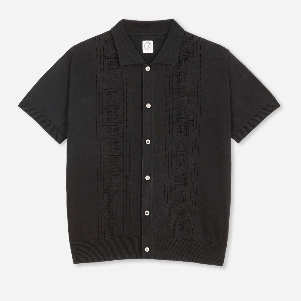 POLAR -  MILES CARDIGAN DOUBLE P - Black