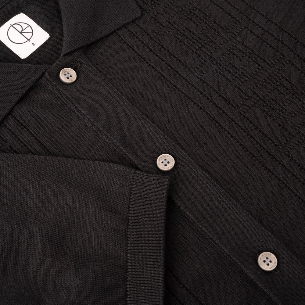 POLAR -  MILES CARDIGAN DOUBLE P - Black