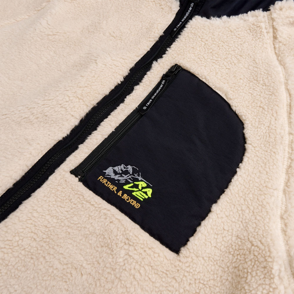 Rave Skateboards - FB Sherpa Fleece Jacket - Sand