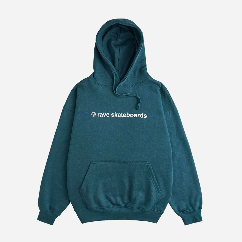 RAVE SKATEBOARDS - CORE LOGO HOODIE - Teal