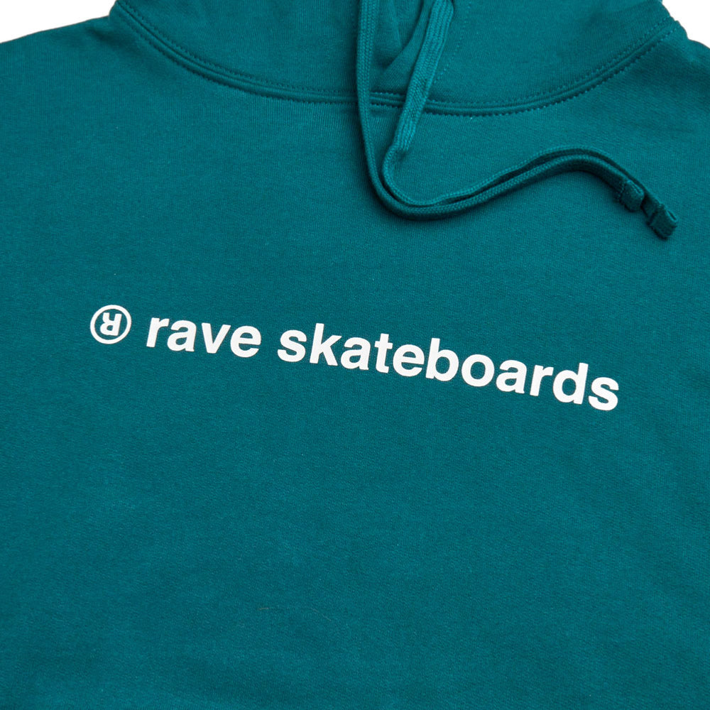 RAVE SKATEBOARDS - CORE LOGO HOODIE - Teal