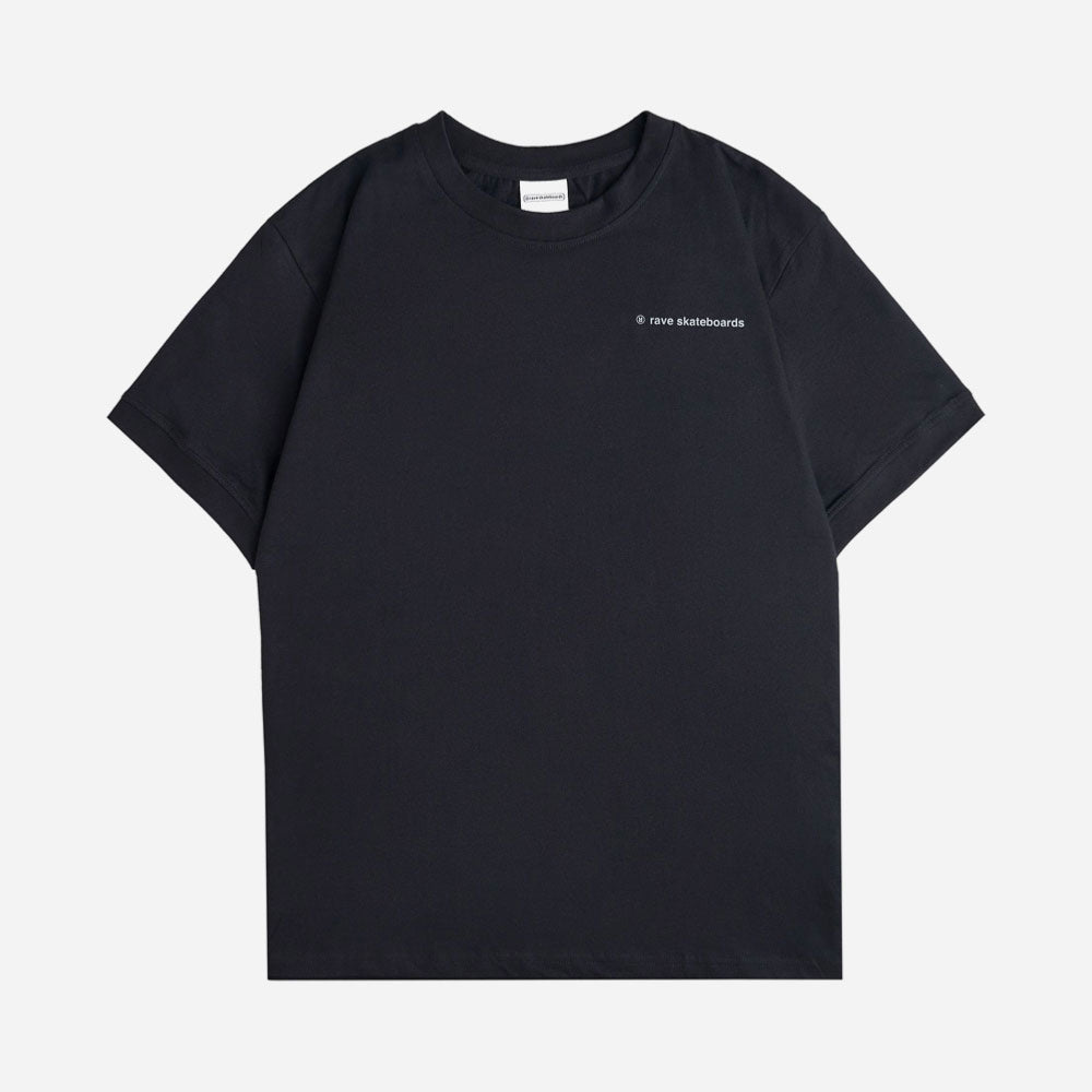 RAVE SKATEBOARDS - CORE LOGO TEE - Black