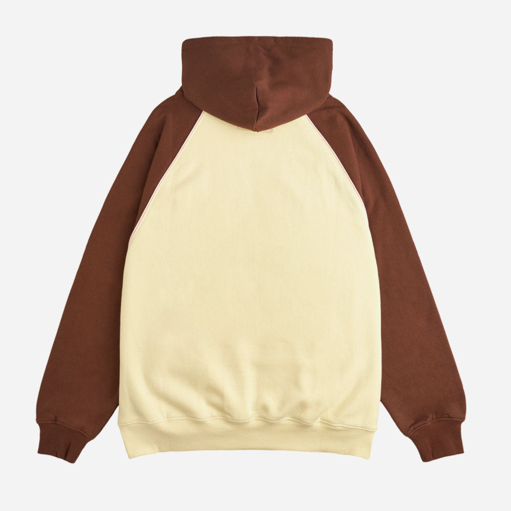 Rave Skateboards - Friday Raglan Hoodie - Brown - Vanilla
