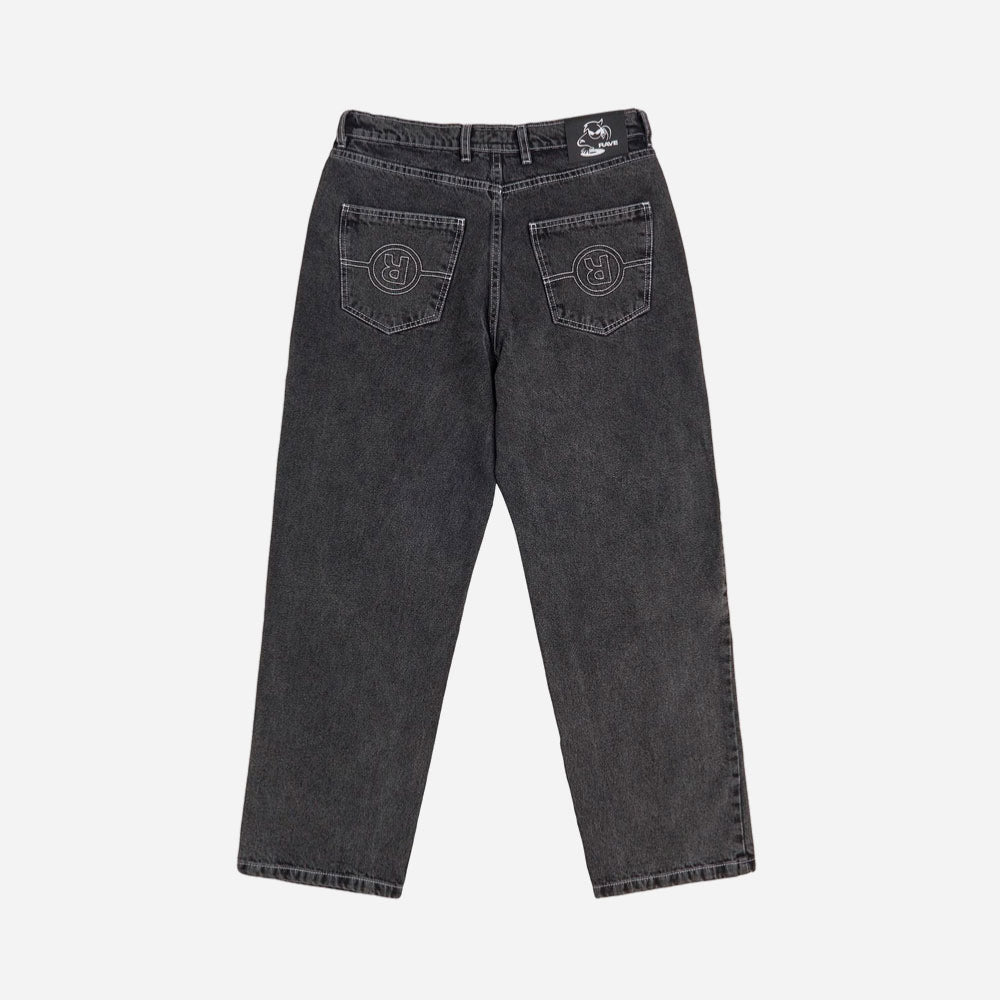 Rave skateboards - big denim pant- black washed