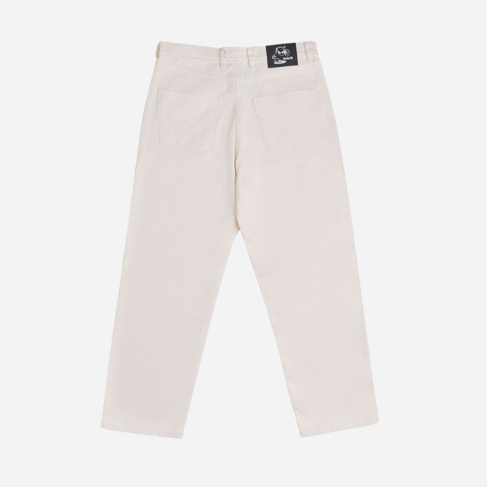 Rave skateboards - big denim pant- white