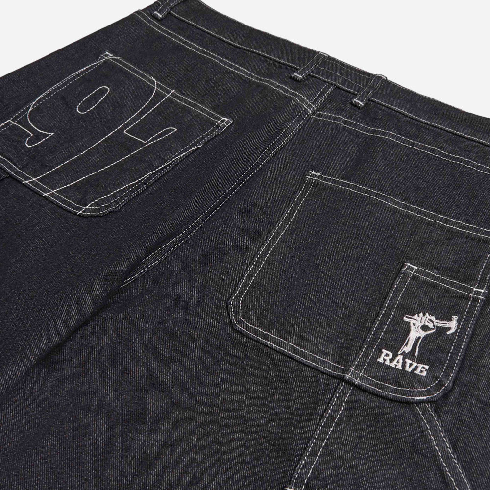 RAVE SKATEBOARDS - JOHN CARPENTER PANT-  Black Sun Washed