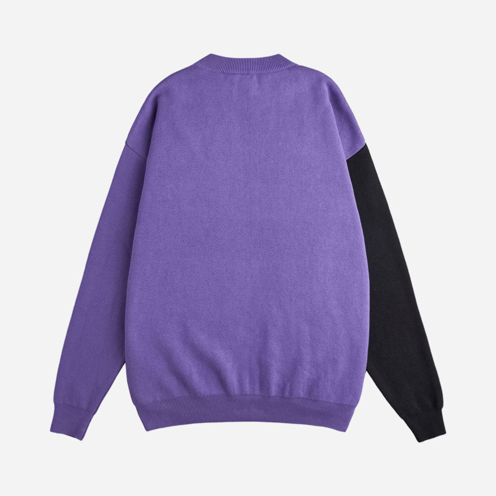 RAVE SKATEBOARDS - OH NO KNIT CREWNECK - Purple