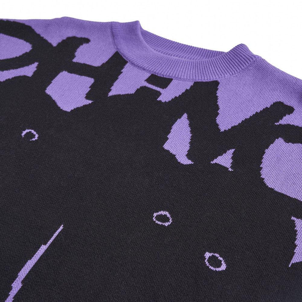 RAVE SKATEBOARDS - OH NO KNIT CREWNECK - Purple