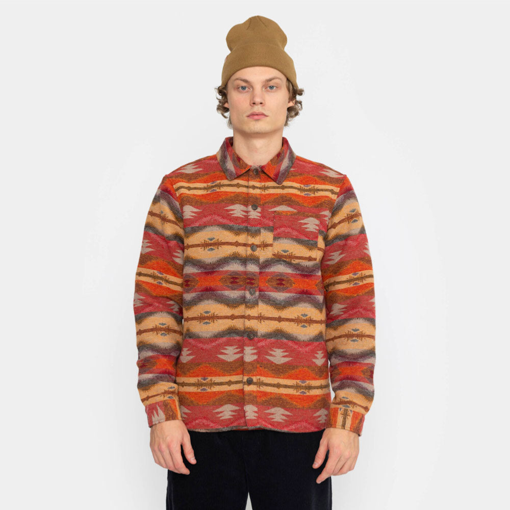 REVOLUTION - CASUAL OVERSHIRT - Dark Red