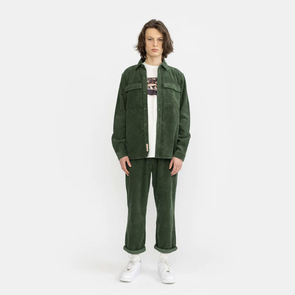 REVOLUTION - CASUAL TROUSE - DARKGREEN