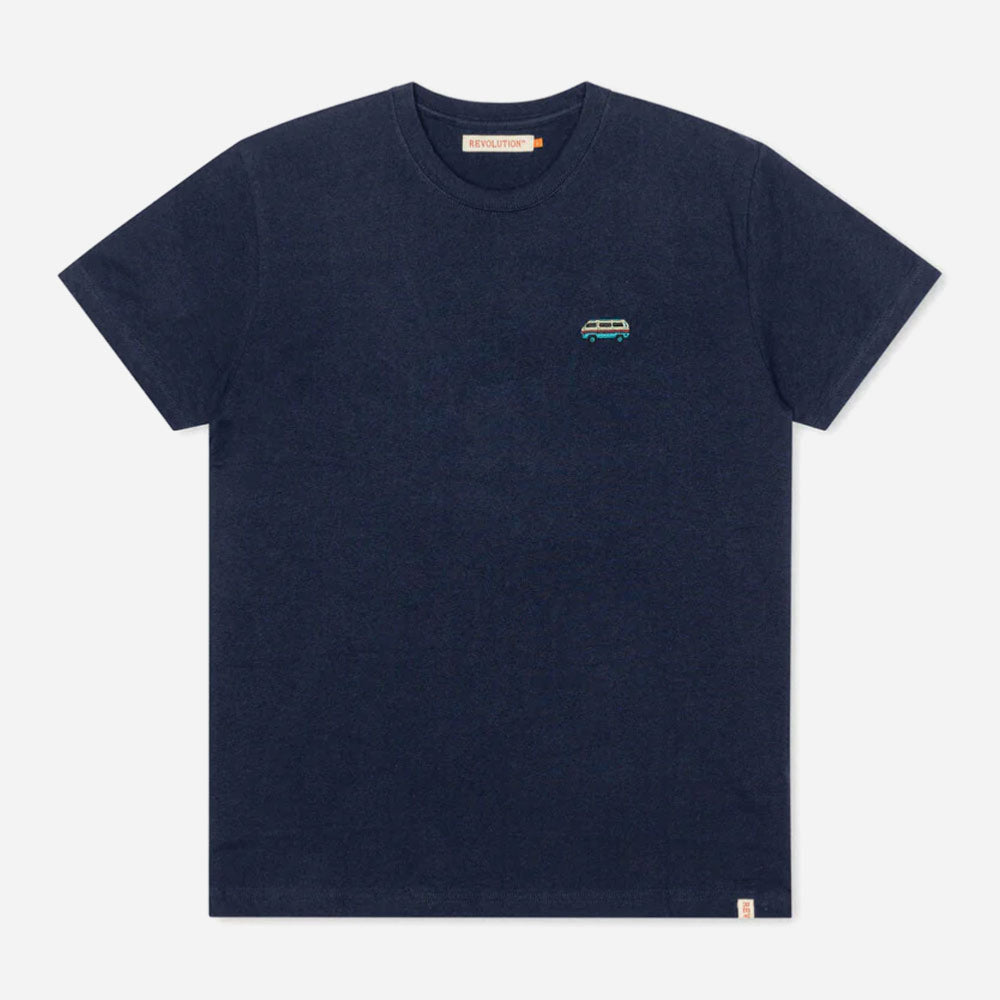 REVOLUTION - REGULAR T-SHIRT VAN  - Navy Melange
